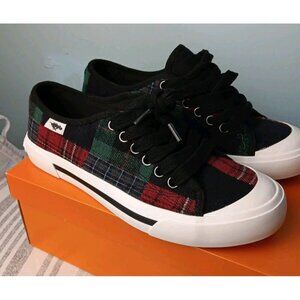 Rocket Dog 7M -‎ Green Red Plaid Jumpindn Harlem Cotton Womens Plaid Sneakers #1